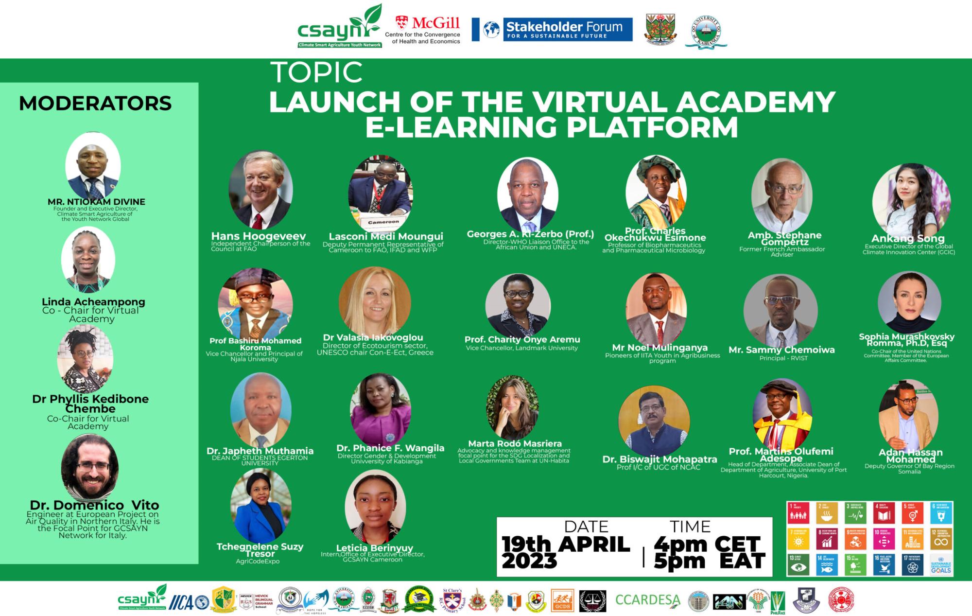 Official Launch of the GCSAYN Virtual Academy: A New Era for Climate-Smart Learning