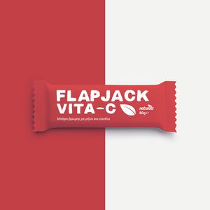 Flapjack Vita-C με Βρώμη, μήλο & κανέλα - χωρίς επικάλυψη ΝATURALS 80g
