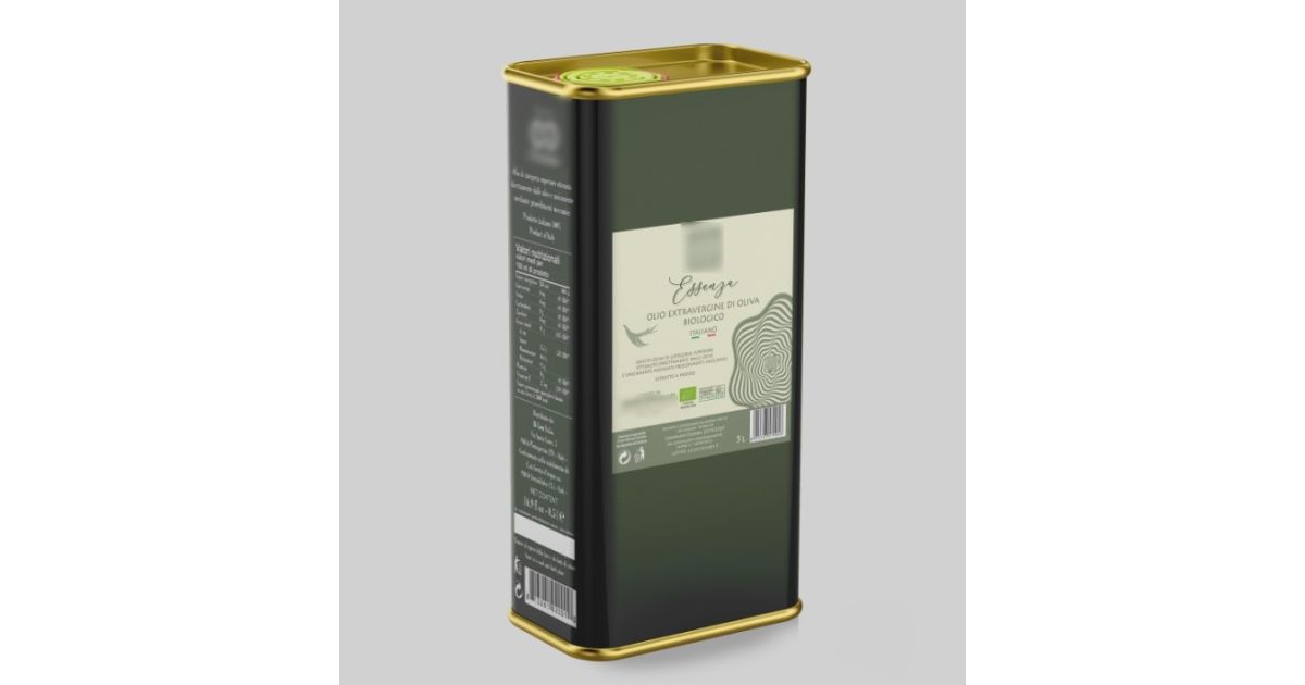 Essenza - Organic Italian extra virgin olive oil - Metal can 5L - Riesi ...