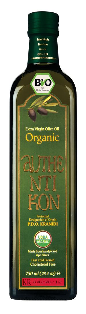 Organic Extra Virgin Olive Oil AUTHENTIKON 750ml Glass bottle