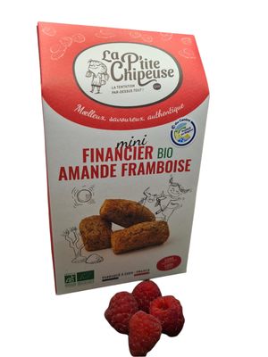 Mini organic raspberry almond financier