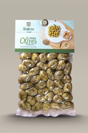 Green olives with oregano 250g - Vacuum