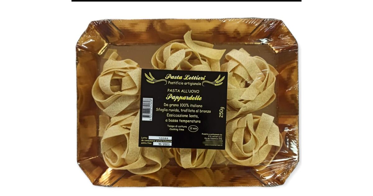 Pappardelle pasta fresca hecha con huevos Follonica Wikifarmer