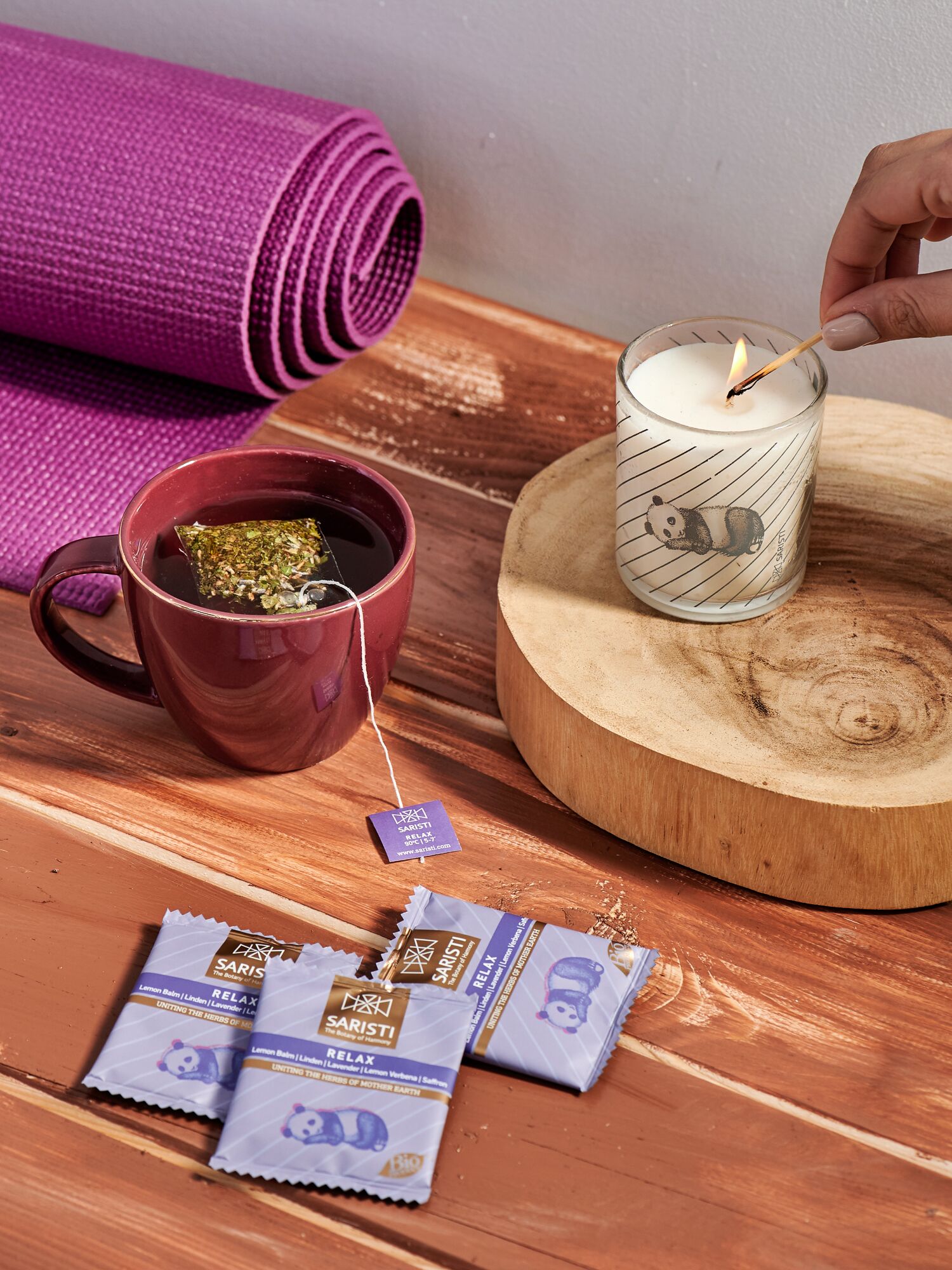 SARISTI Relax Organic Herbal Tea Blend, Box 20 Single Wrapped tea bags