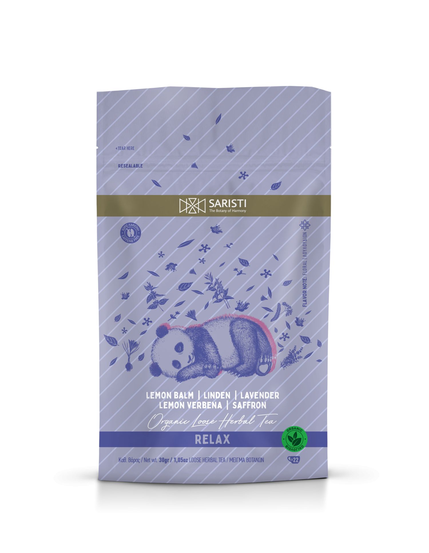 SARISTI Relax Organic Herbal Tea Blend, Doypack , 40 g Loose Leaf