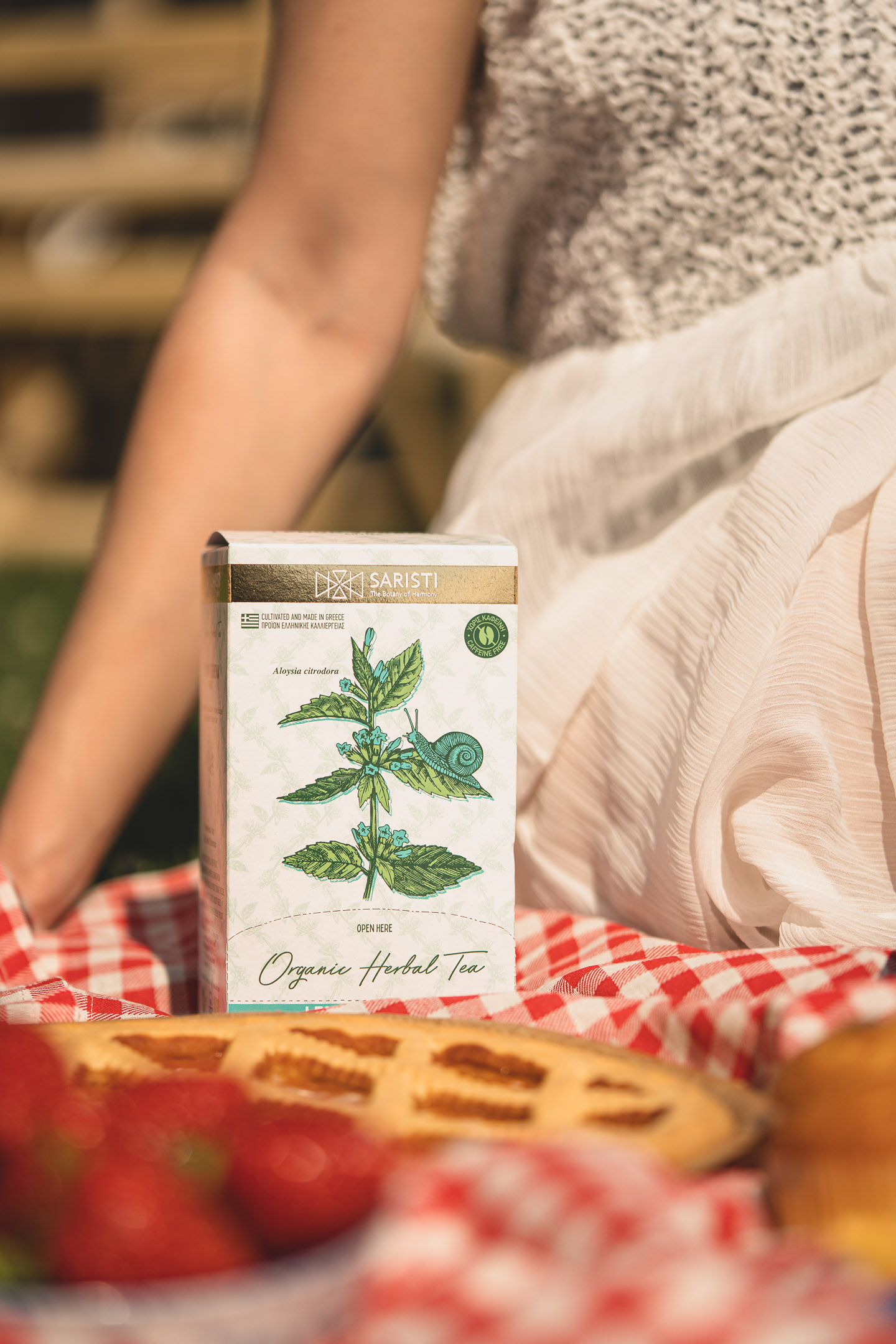 SARISTI LEMON VERBENA Organic Herbal Tea , Box 20 Single Wrapped tea bags