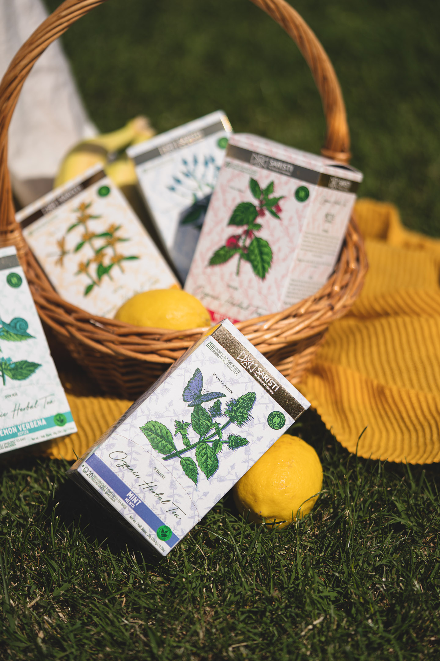 SARISTI MINT Organic Herbal Tea , Box 20 Single Wrapped tea bags