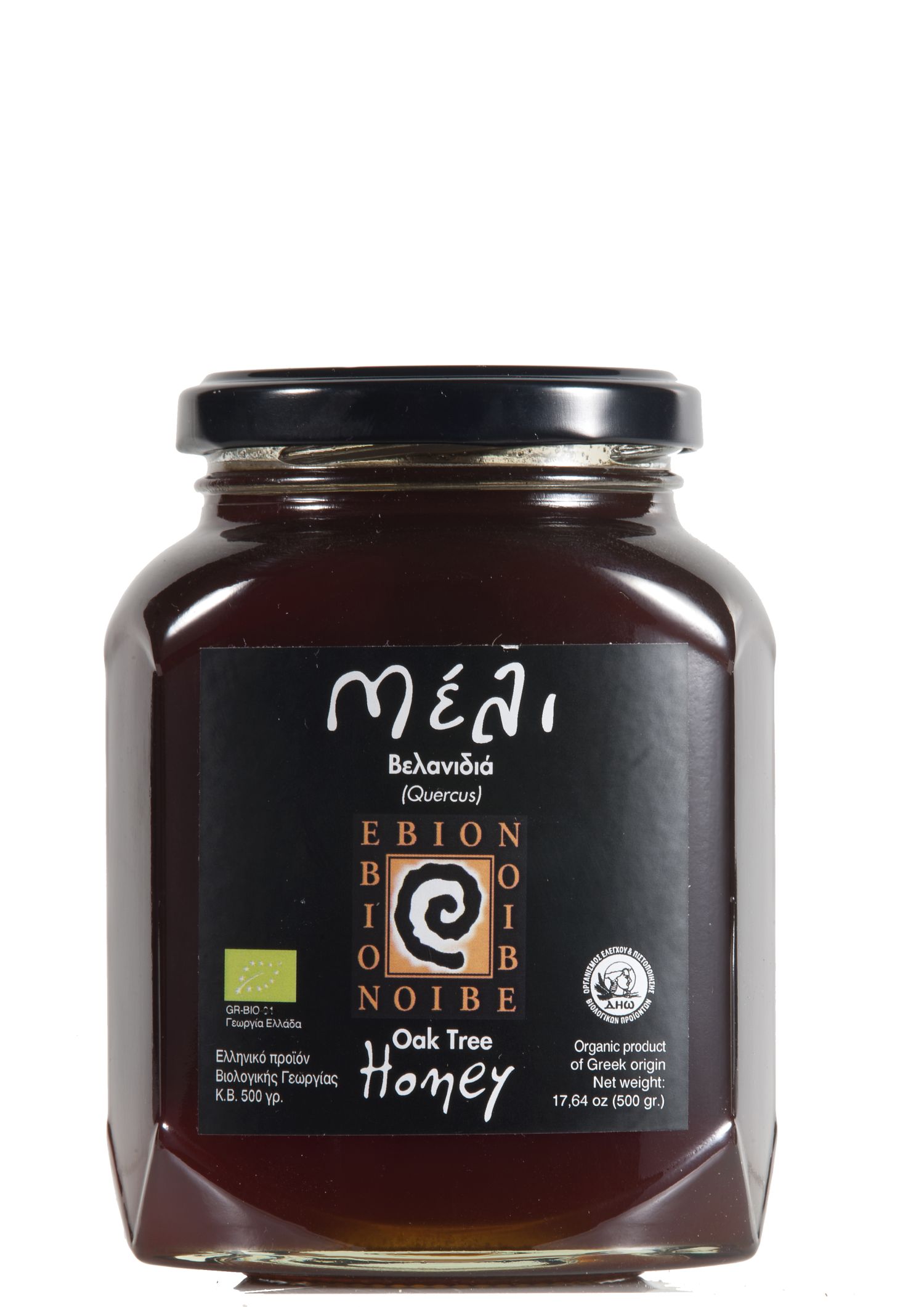 Organic Oak Honey, box of 12 500g jars, 6 kg in total
