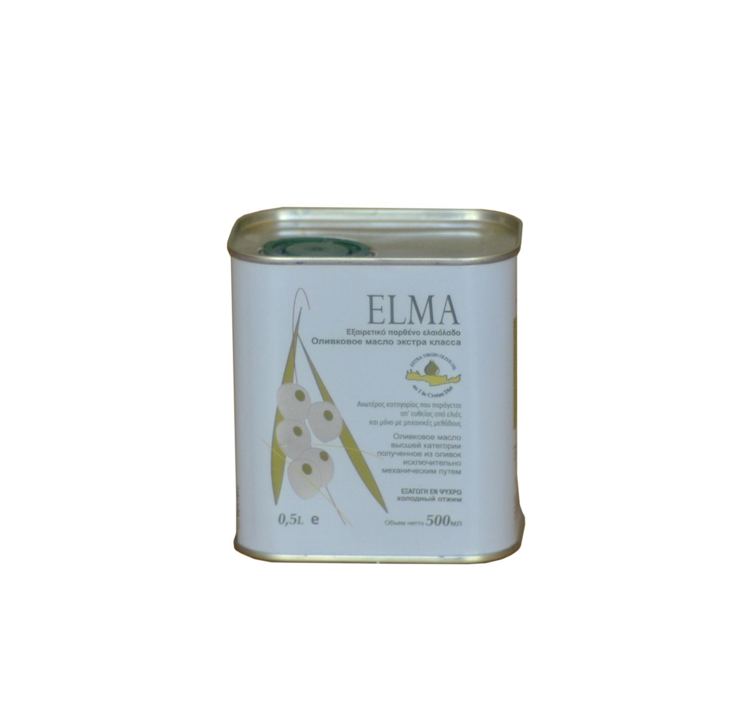 Elma extra virgin olive oil metal can 500ml