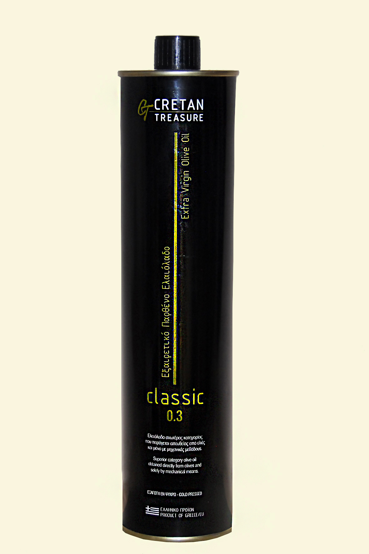 Cretan Treasure Classic 0.3 extra virgin olive oil metal can 750ml