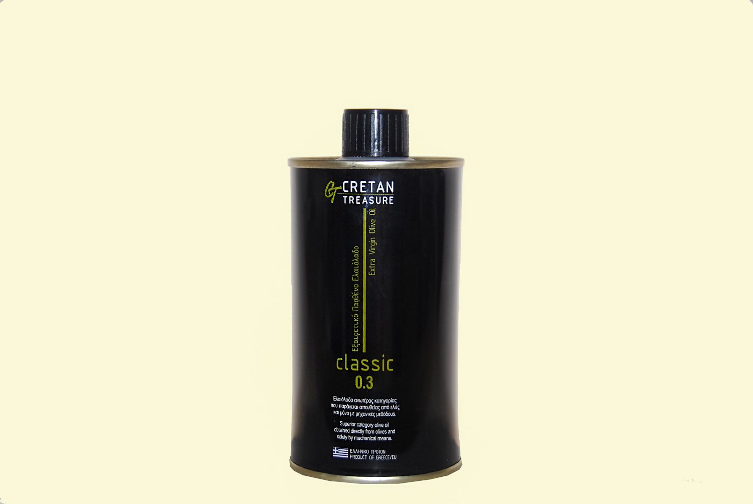 Cretan Treasure Classic 0.3 extra virgin olive oil metal can 250ml