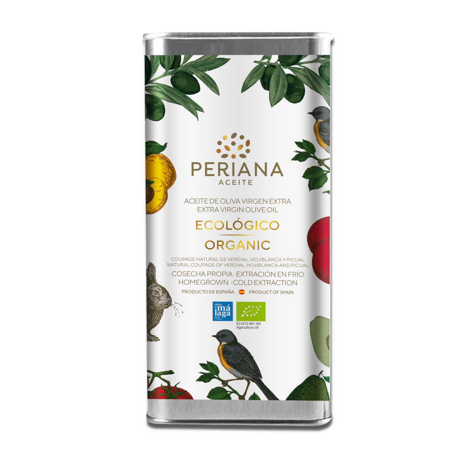 Organic Extra Virgin Olive Oil varieties: HojiBlanco + Picual + Verdial - 1 lt