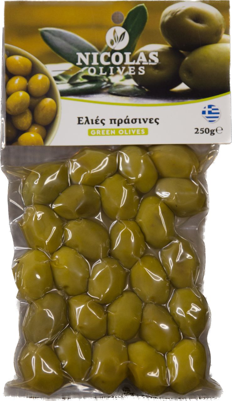 Green Olives in Vacuum Packaging 250gr