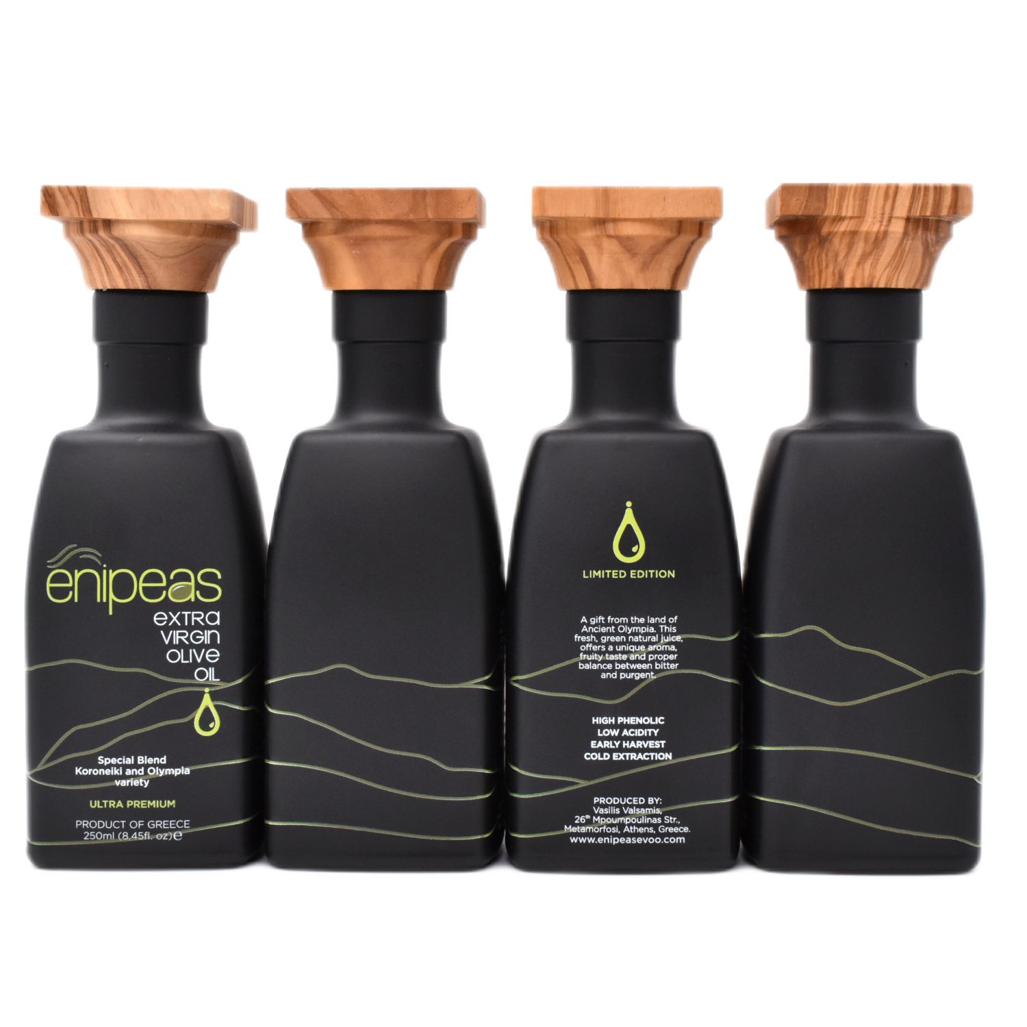 Organic High Polyphenolic EVOO 250ml - A luxury gift from the lands of Ancient Olympia. -Bottle 250ml