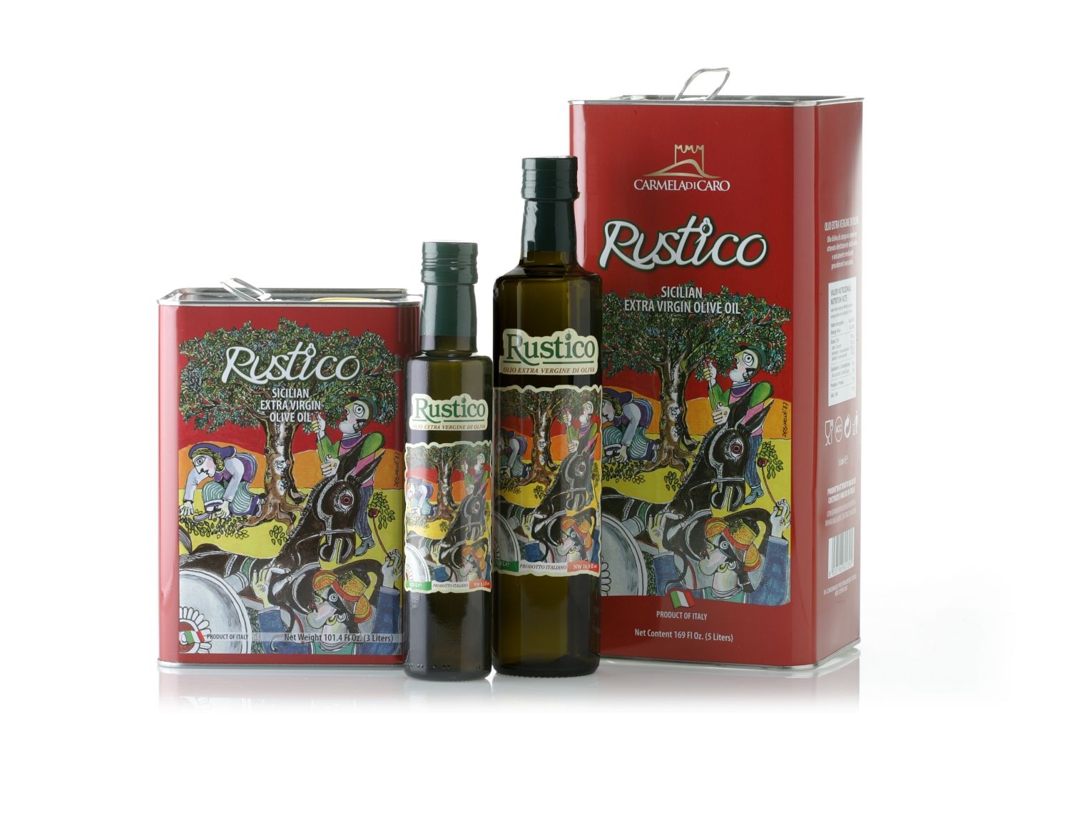 Extra Virgin Olive Oil Rustico, Cold Extracted, 100% Italian