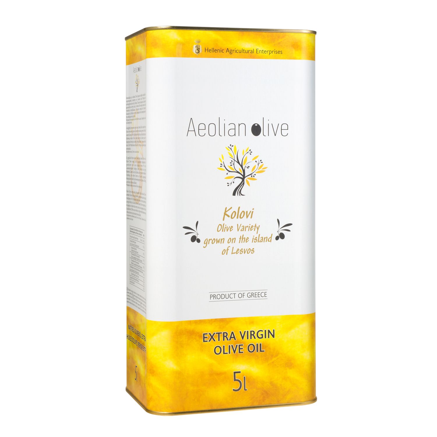 AEOLIAN OLIVE Extra Virgin Olive Oil - Container 5lt