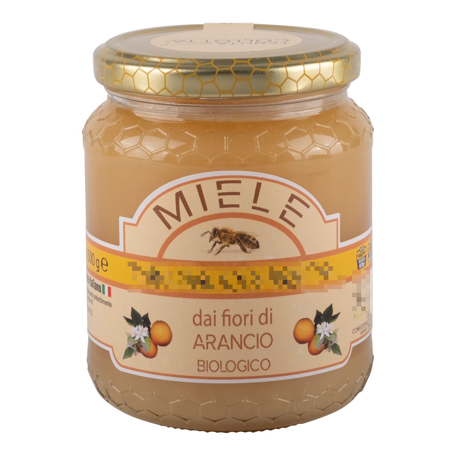 Organic Orange Honey 500g - 100% Italian - Made in Sicily