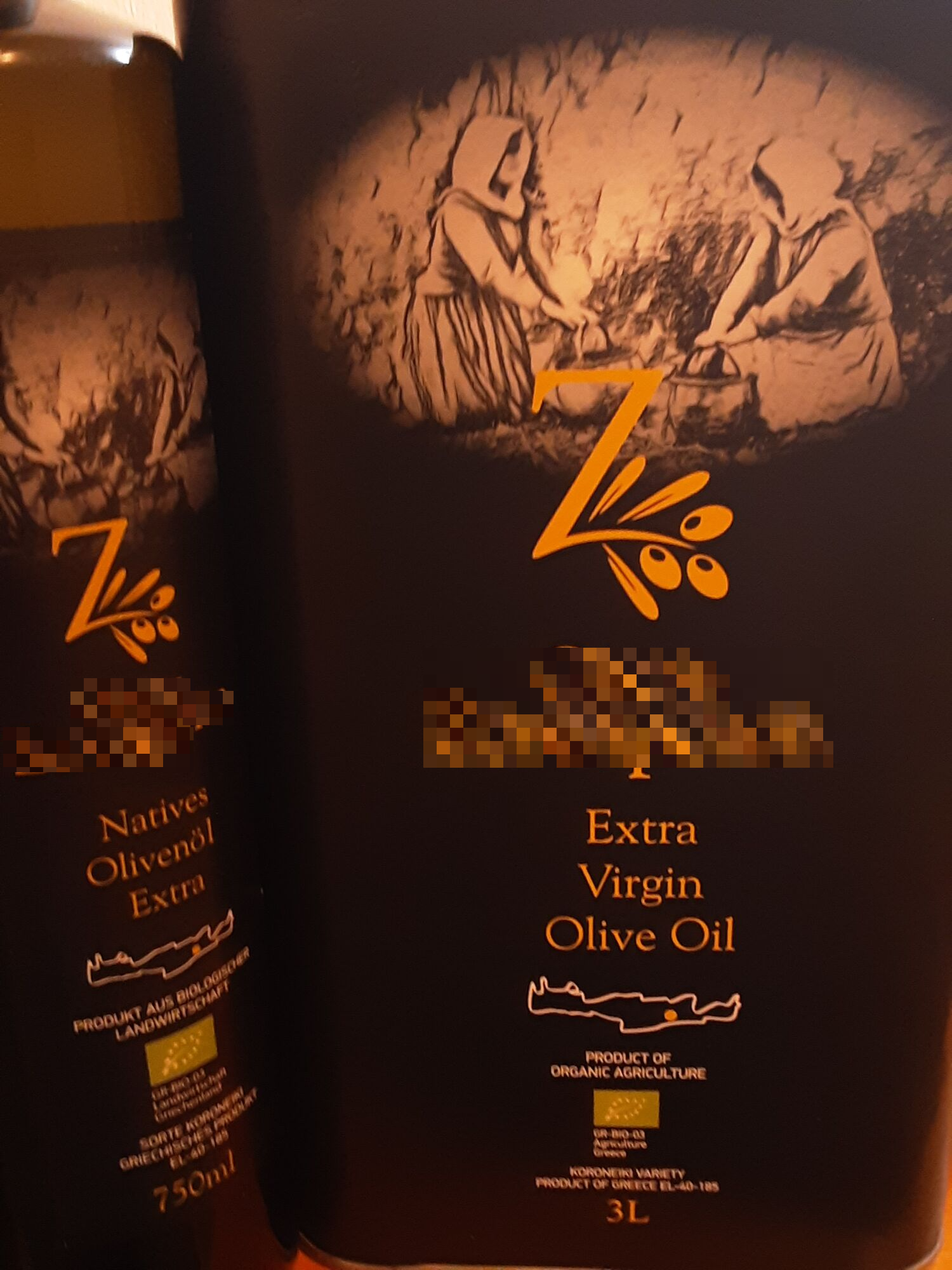 Extra virgin Olive Oil 3L - Crete, organic
