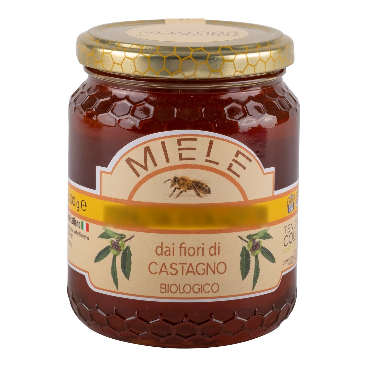 Organic Chestnut Honey 500g - 100% Italian - Made in Sicily