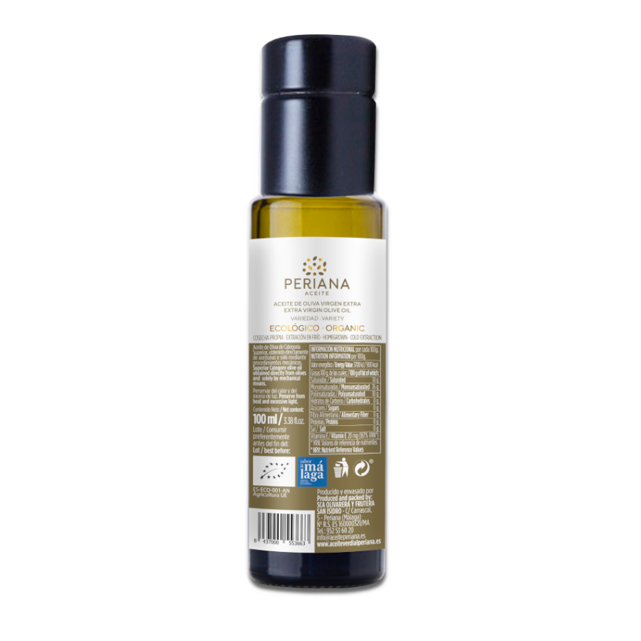 Organic Extra Virgin Olive Oil HojiBlanco + Picual + Verdial - 100 Milliliters