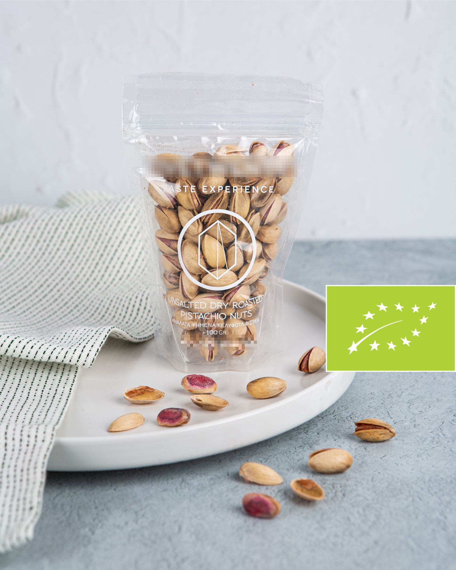 Bio | Pistachios 100 g, zip bag (unsalted)
