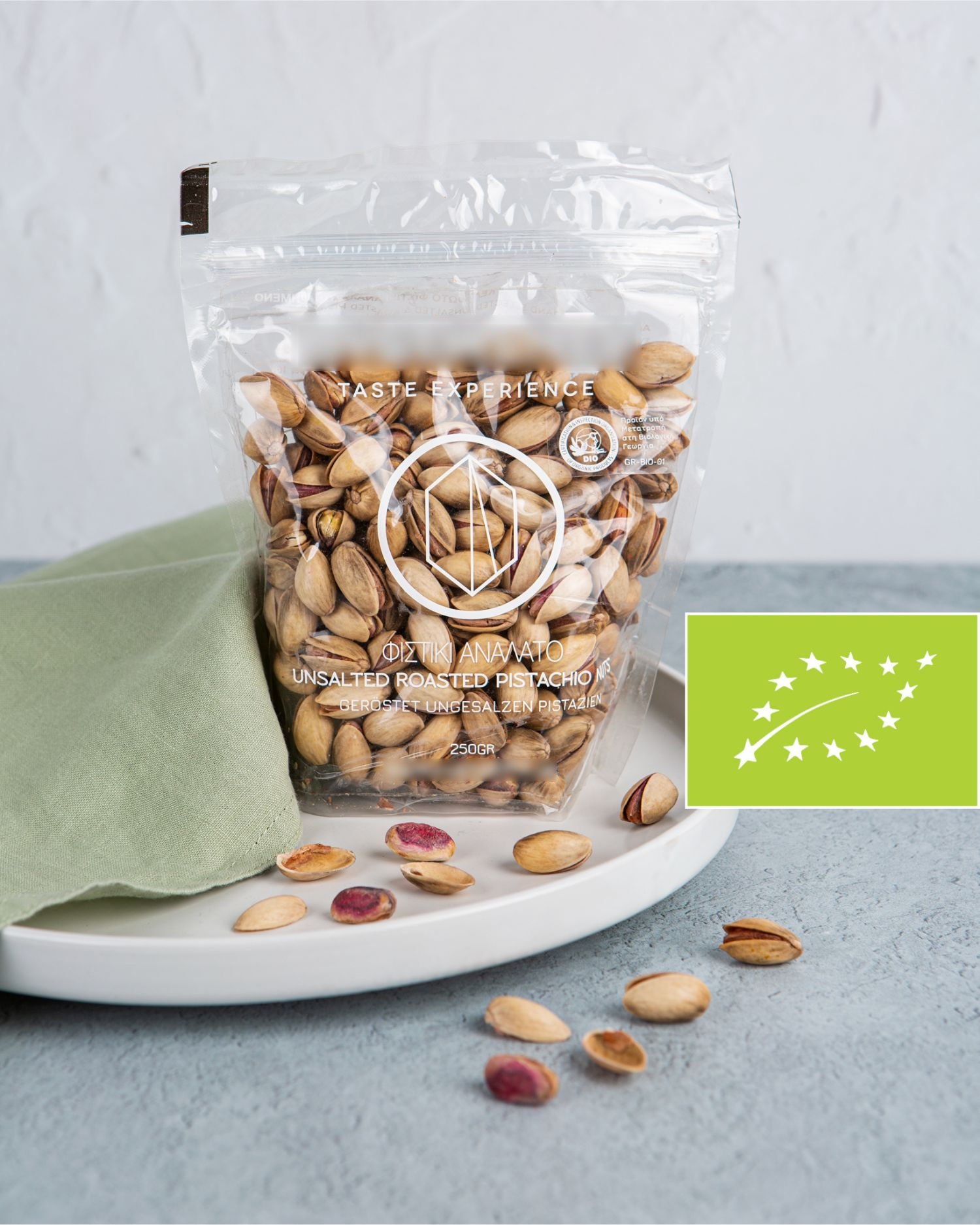Bio | Pistachios 250 g. , zip bag (unsalted)