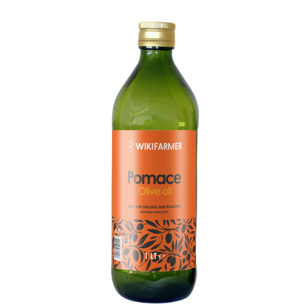 Olive Pomace Oil 1L -Quadra - Glass Bottle