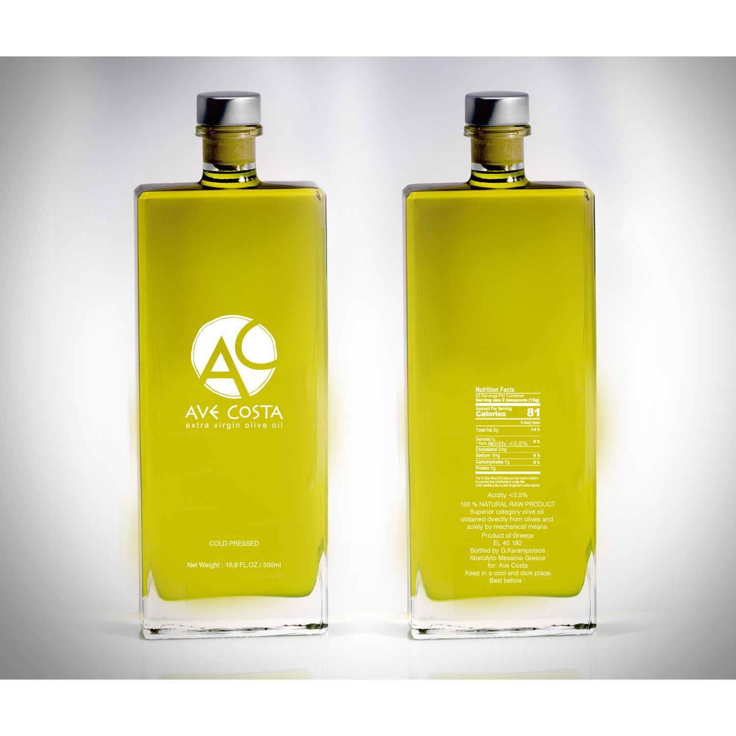 Extra virgin olive oil 500 ml - Ave Costa