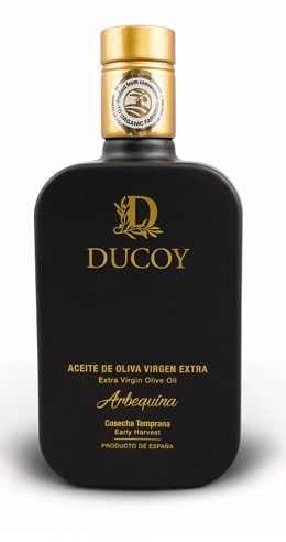 Premium 250 ml bottle of Organic Extra Virgin Olive Oil . Arbequina variety