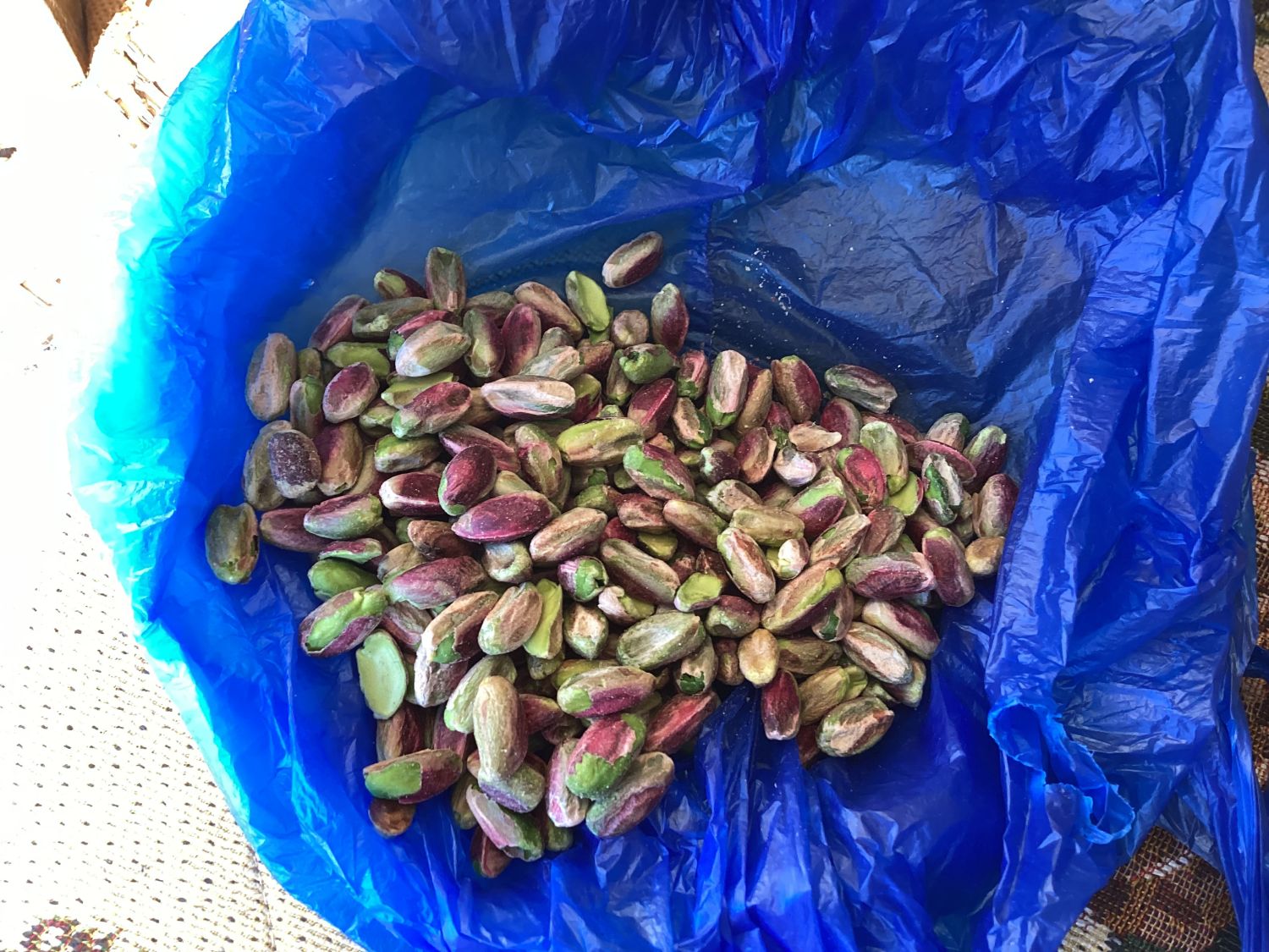 Pistachios in shell - raw natural open - close