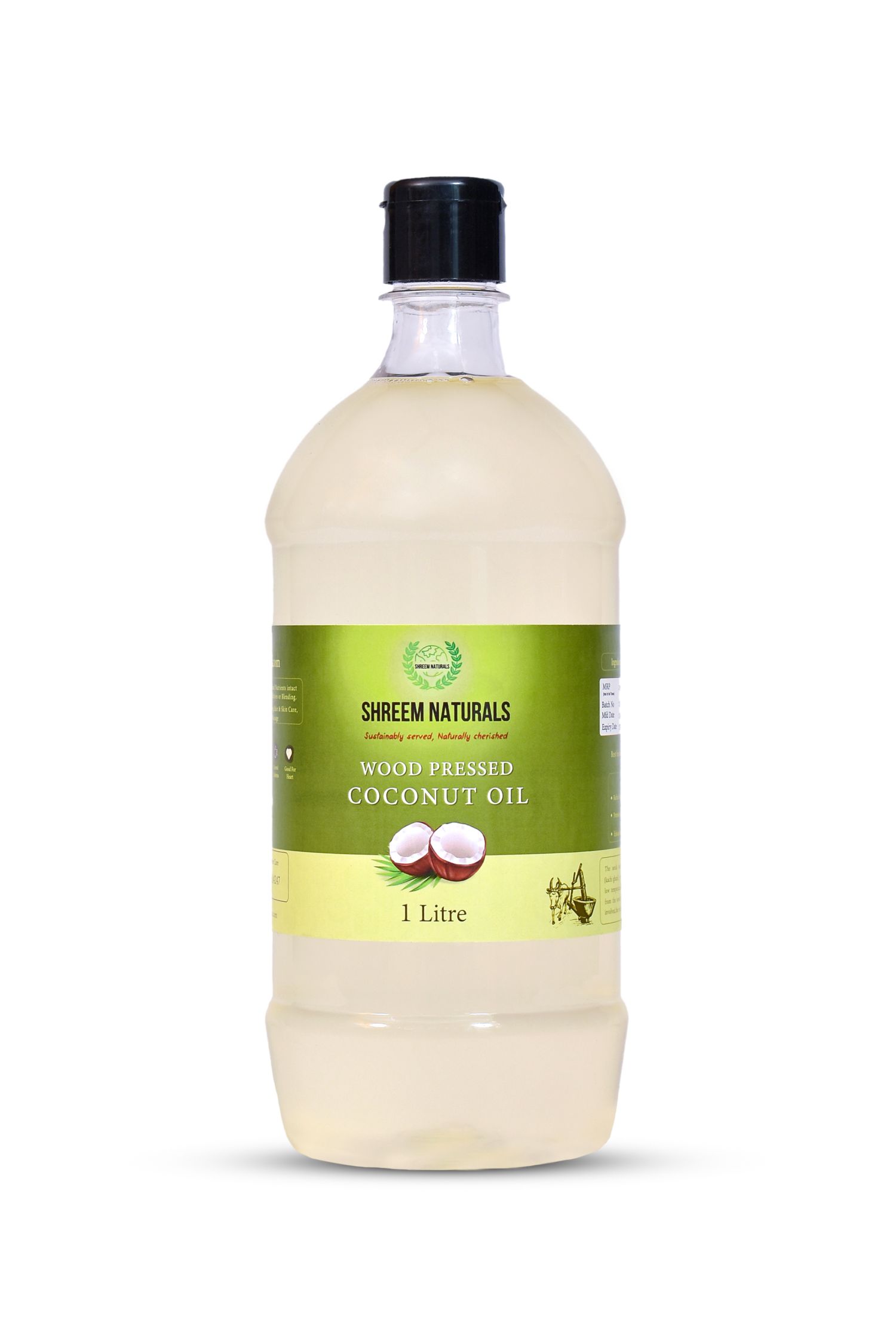 Wood pressed virgin coconut oil