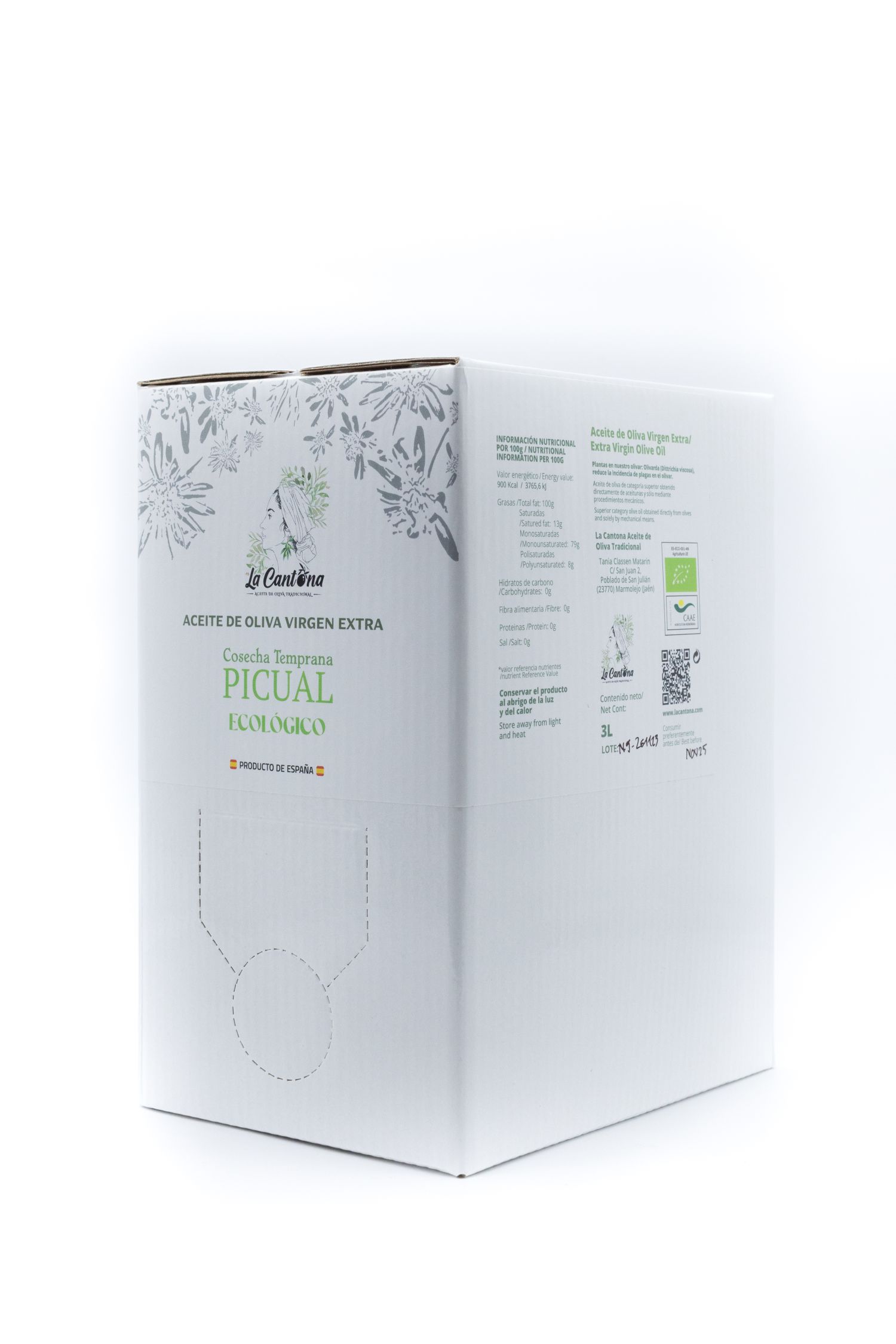 EVOO (Bag in box) 3lt - Picual variety