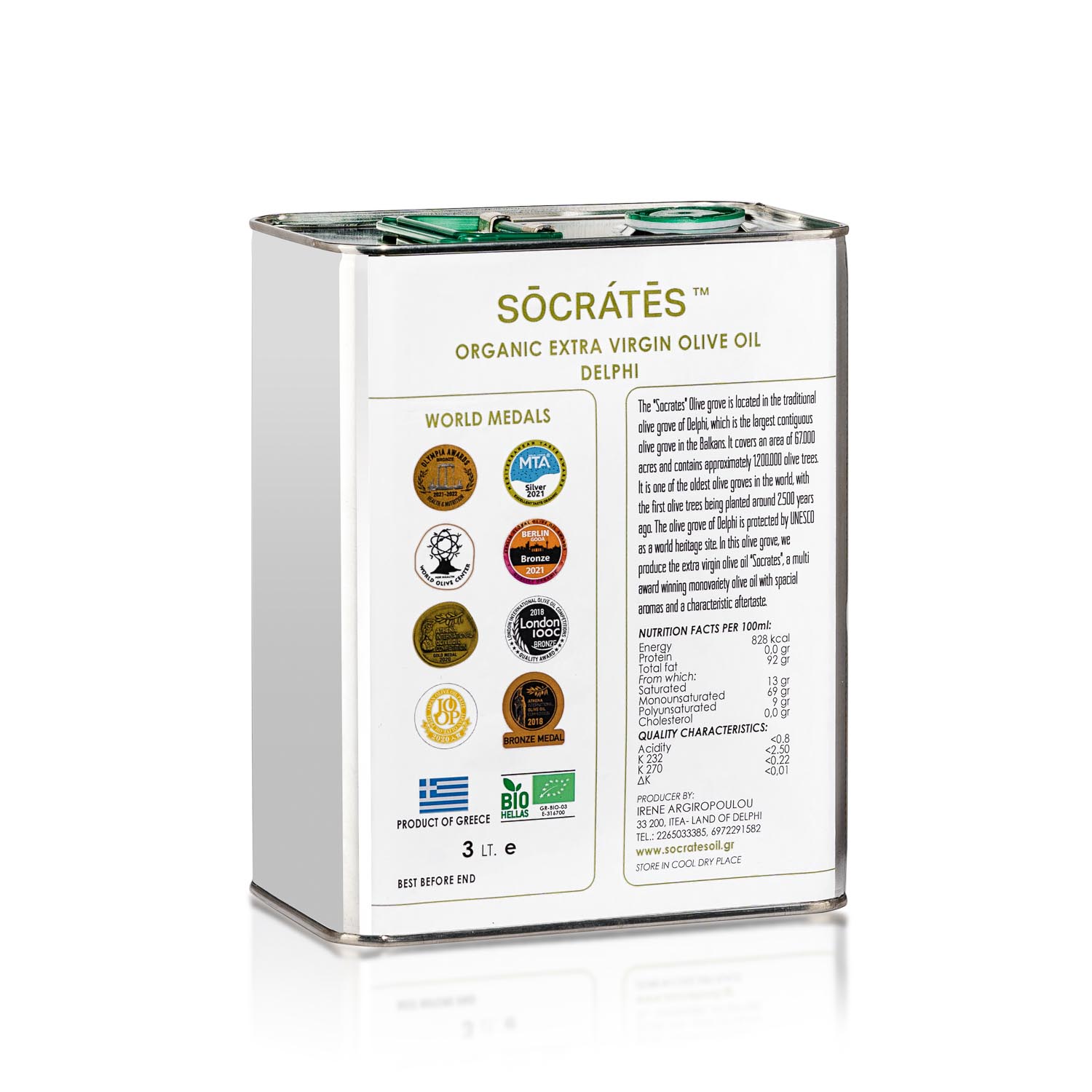 Extra Virgin Olive Oil 3lt ΒΙΟ