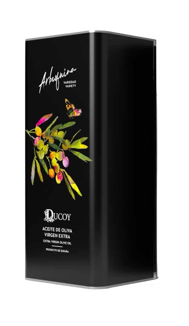 5L can of organic Extra Virgin Olive Oil . Arbequina variety