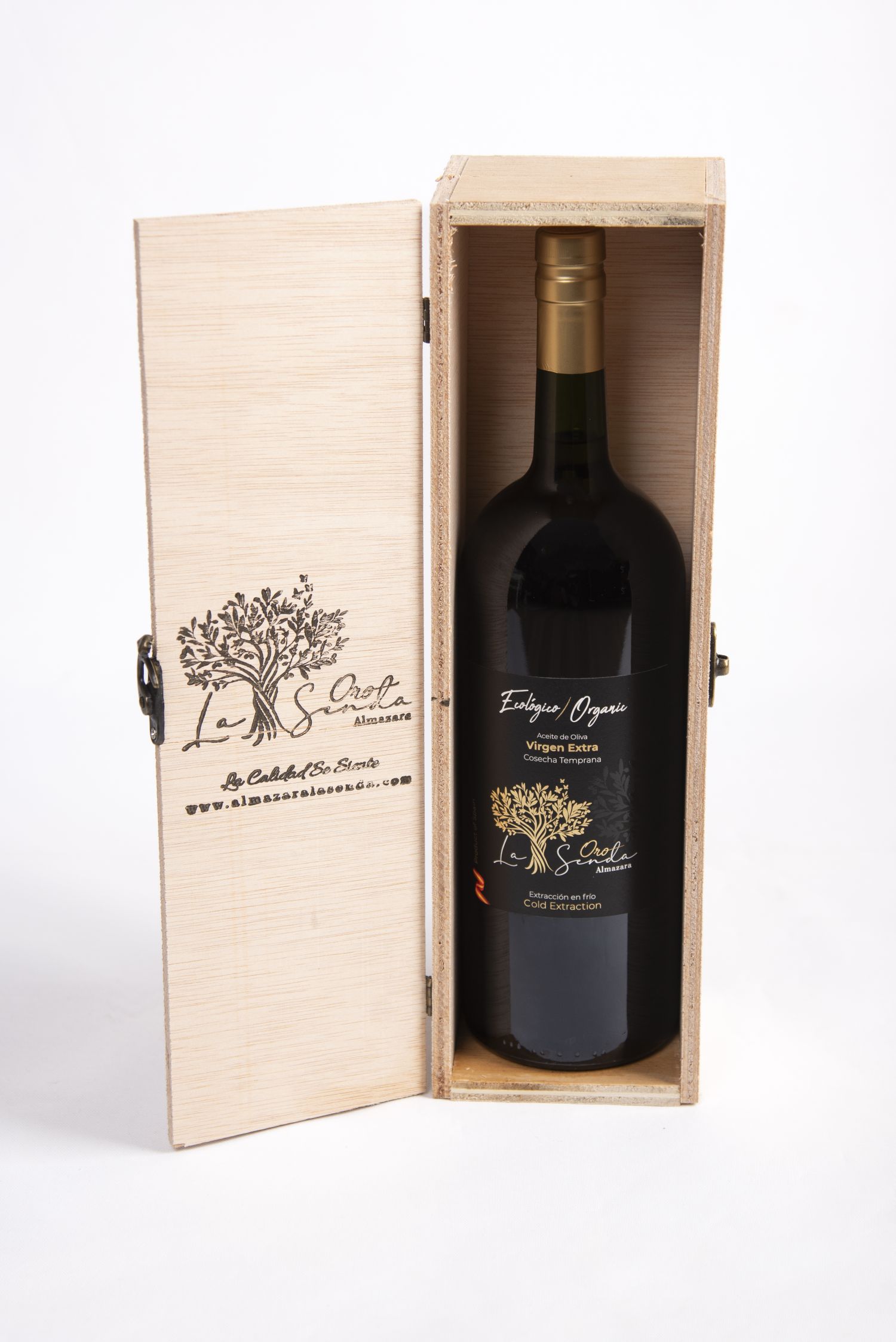 Extra Virgin Olive Oil, Organic - Magnum Early Harvest - 1.5L glass bottle - Wooden case