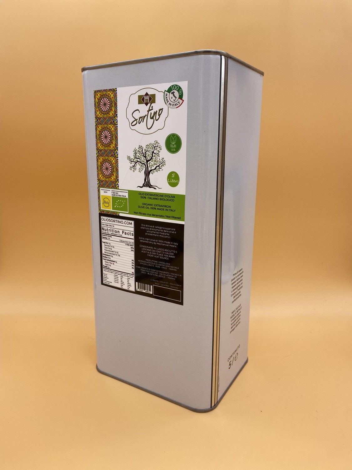 Extra Virgin Olive Oil 5L Metal Can Italy