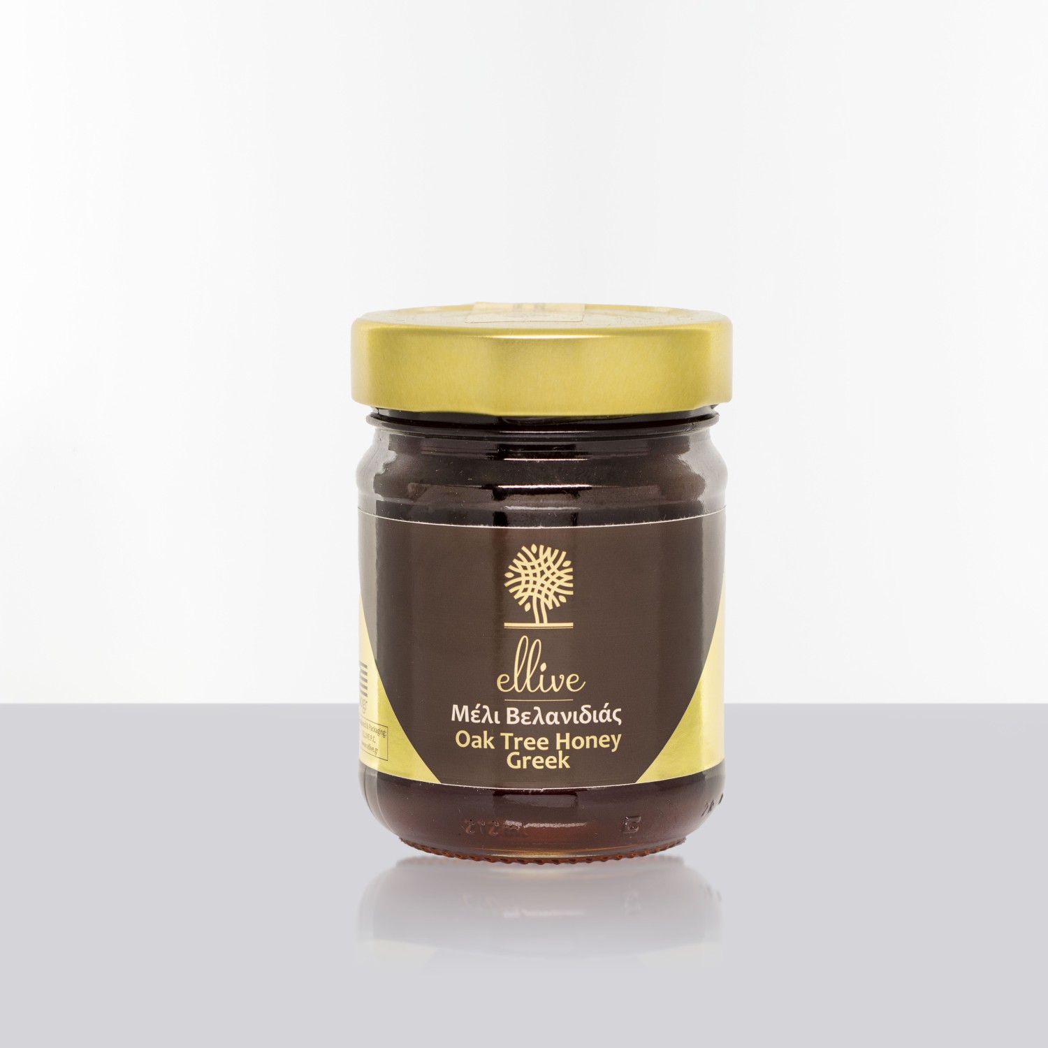 Greek Oak Honey in a Glass Jar