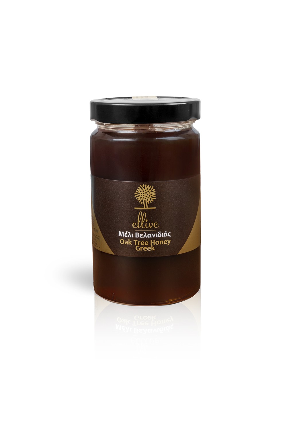 Greek Oak Honey in a Glass Jar