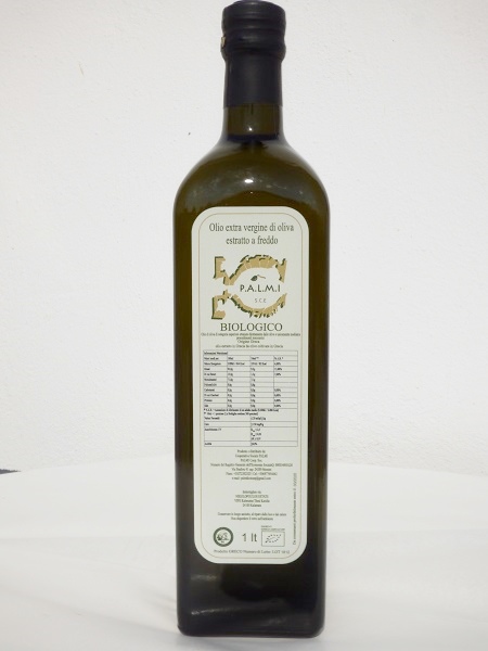 Extra Virgin Organic Olive Oil 1L - Kalamata (protected area) - Certification of Δ.Η.Ω.