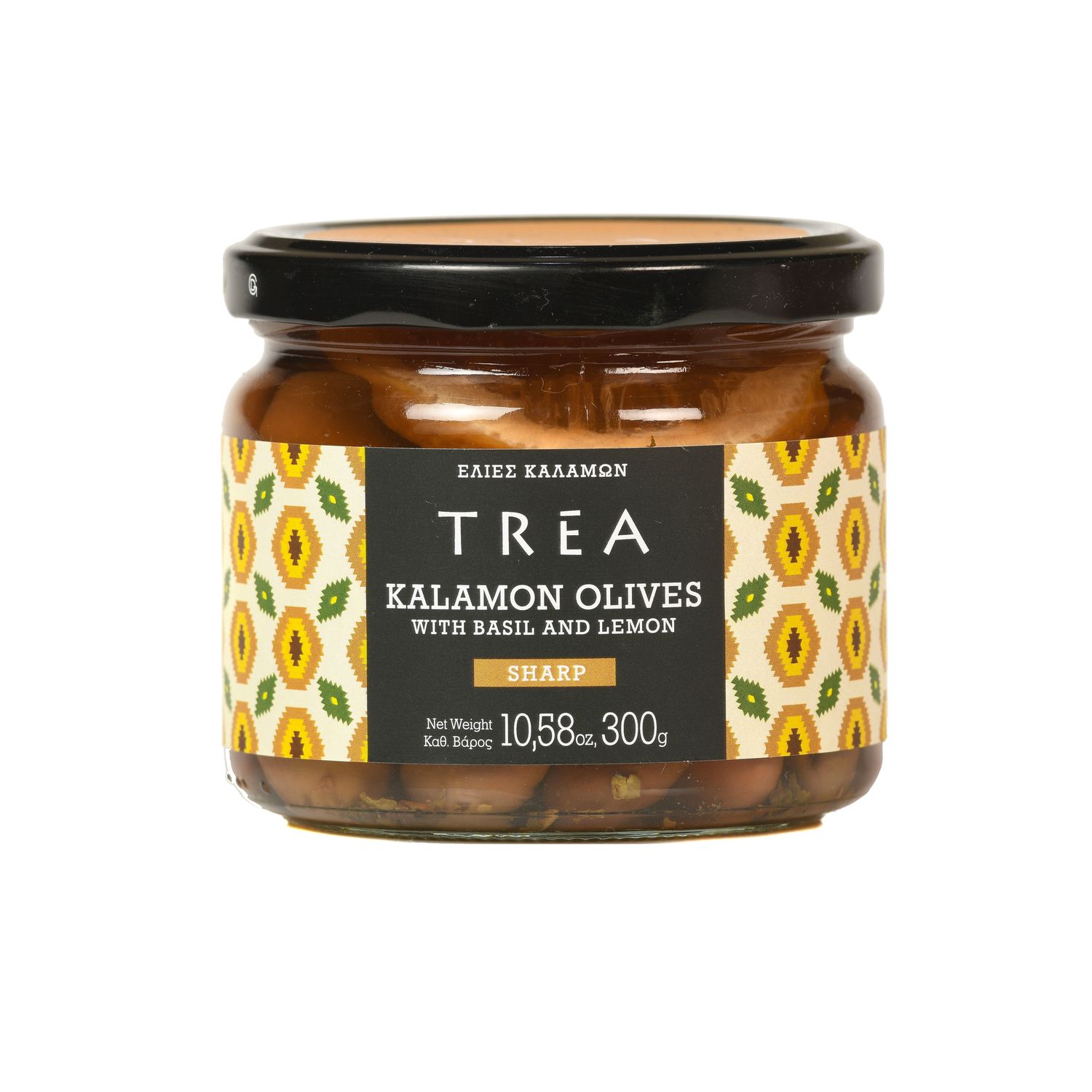 Kalamon olives with basil and lemon 300g