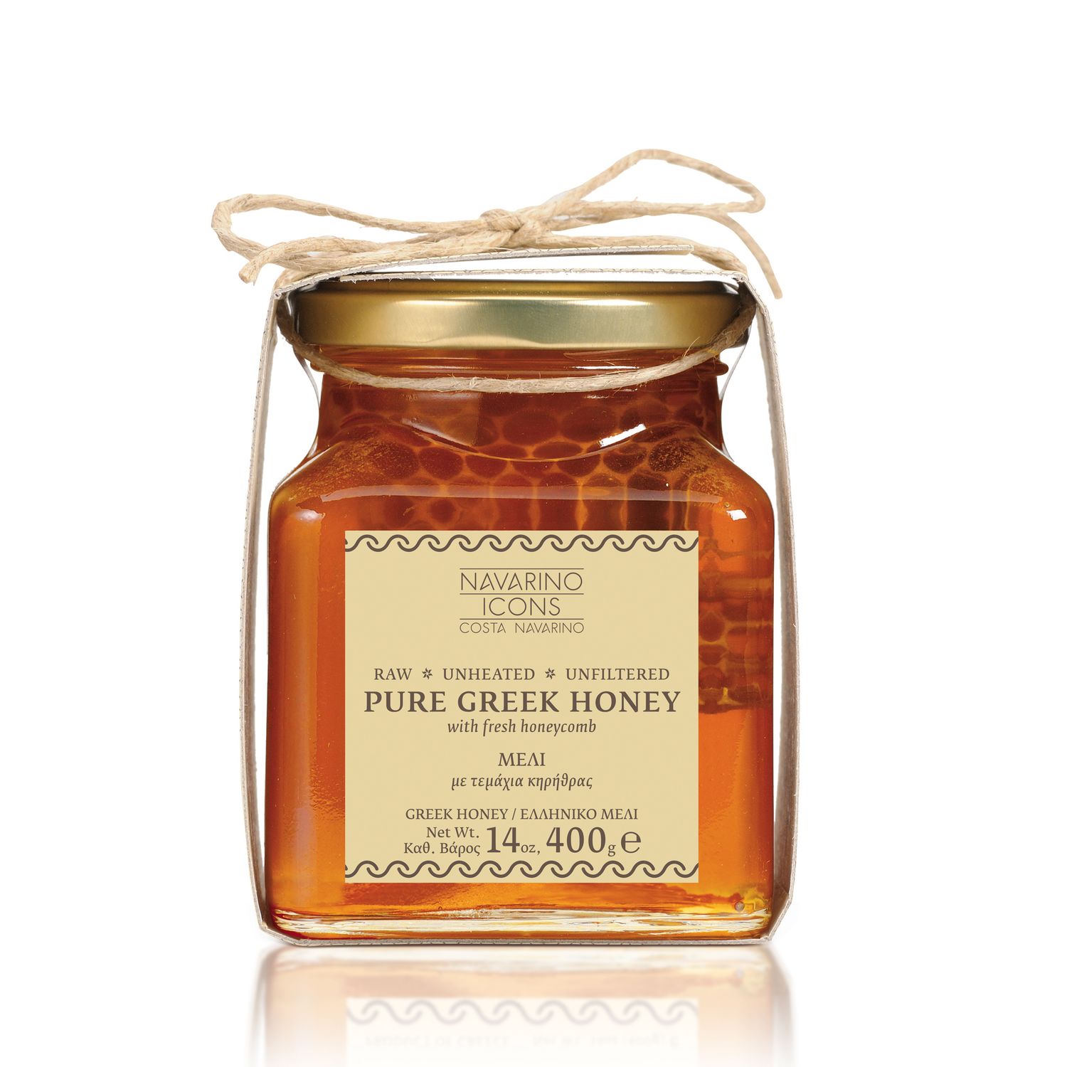 Pure Greek Honey with Honeycomb 400g
