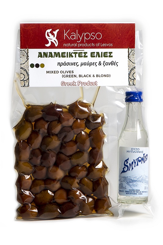 Mixed olives with Ouzo