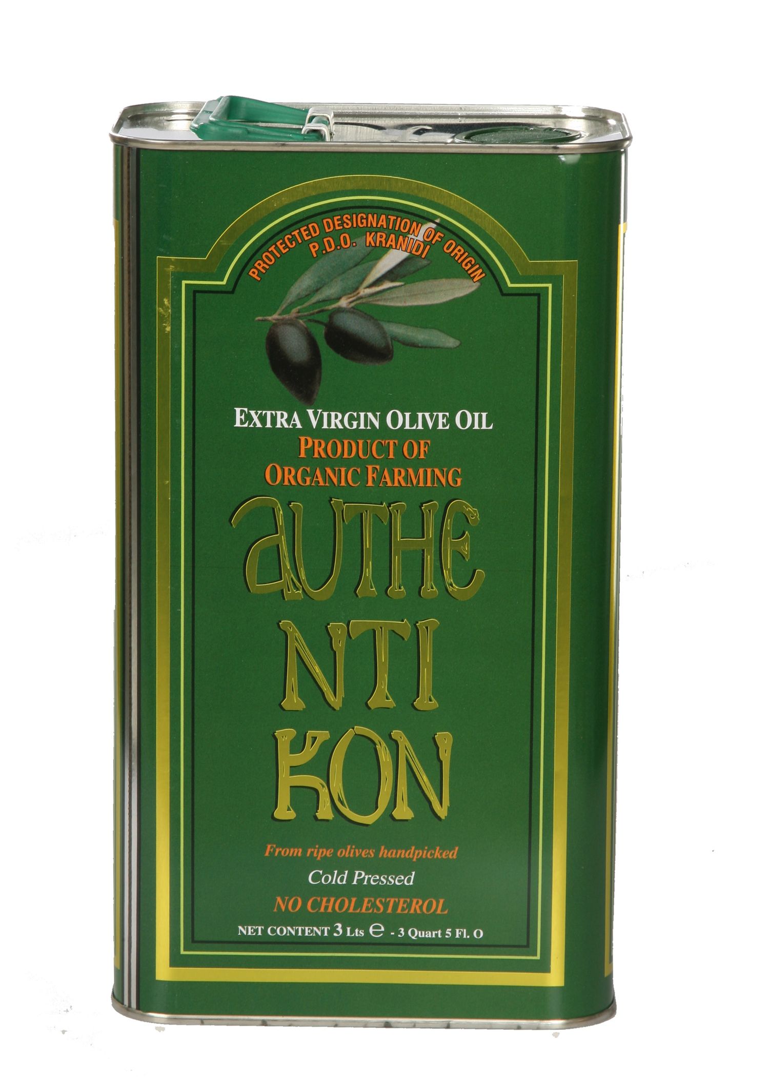 Organic Extra Virgin Olive Oil AUTHENTIKON - 3L tin