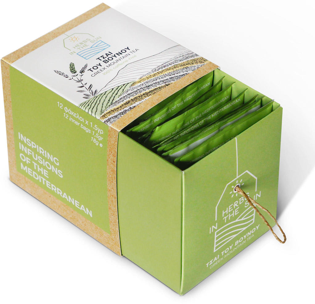 Greek Organic Mountain Tea bags (Gift Box with 12 sachets)