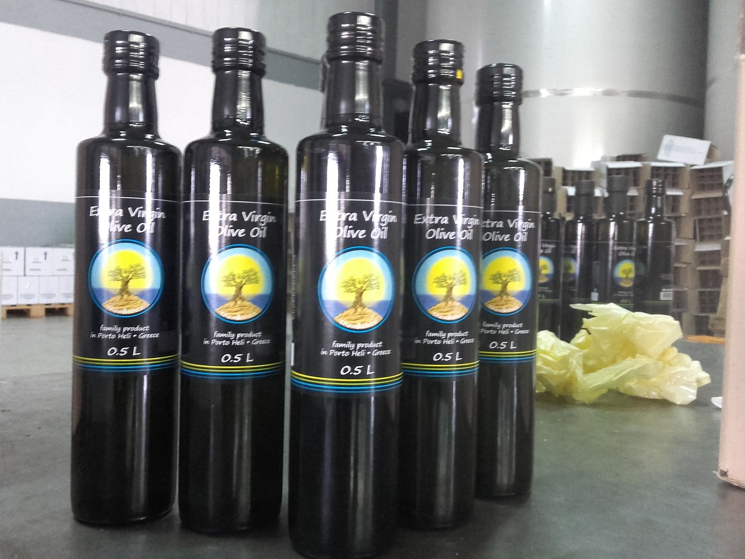 Authentic Greek Extra Virgin Olive Oil 500ml glass bottle