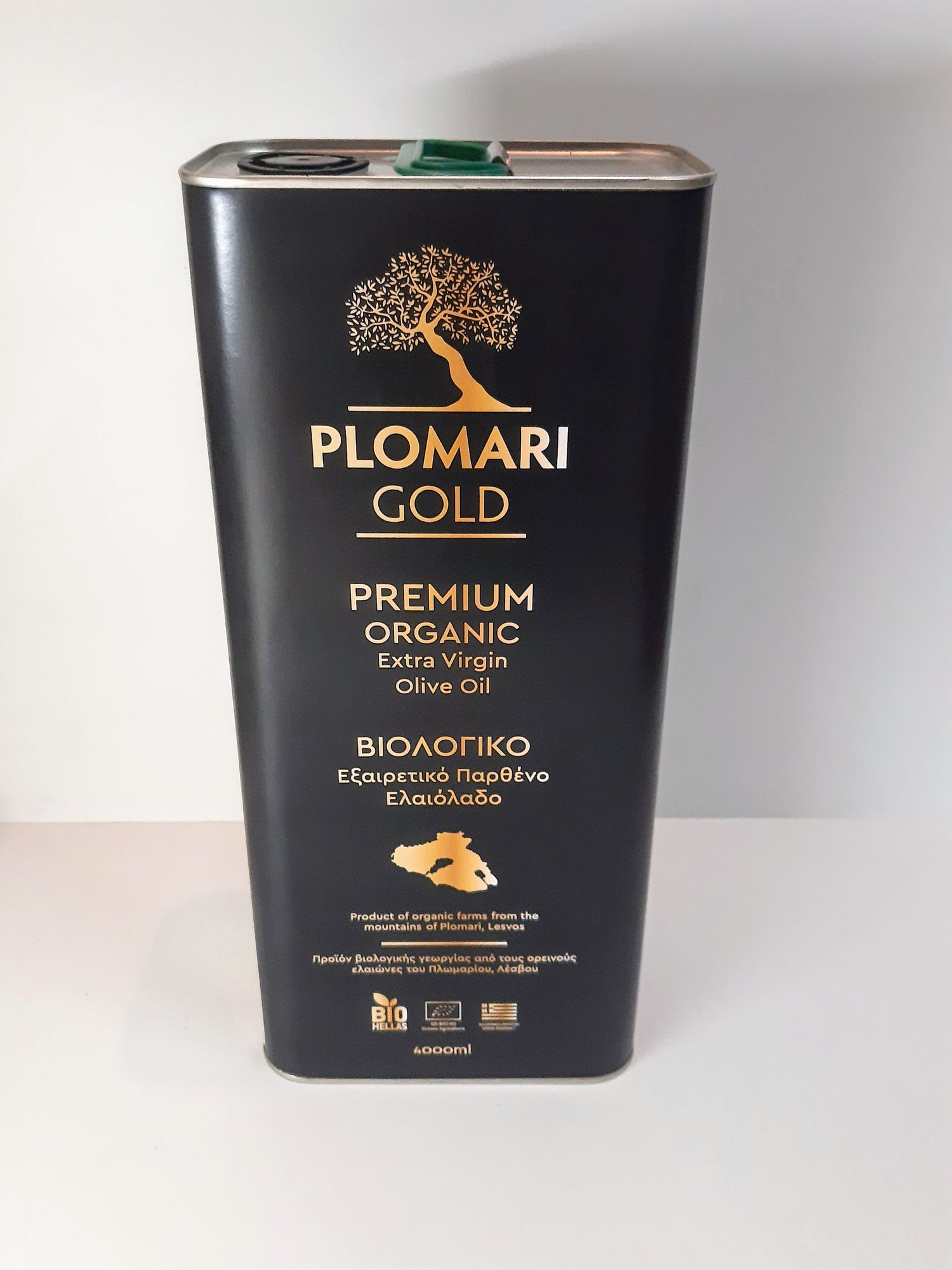 Organic extra virgin olive oil 4lt PLOMARI GOLD