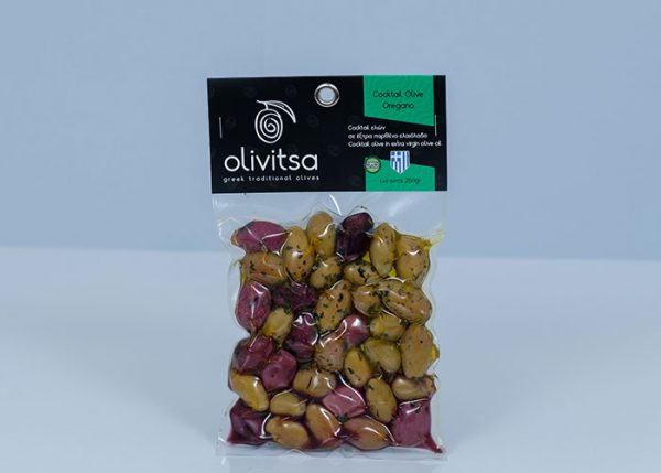 Olives with Oregano Cocktail vaccum 250gr