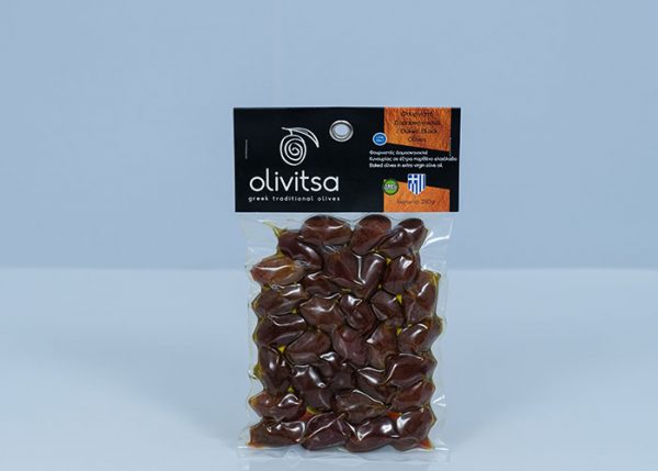Oven-baked Kynouria plum olives vaccum 250gr