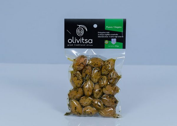 Oregano green Super Mammouth Olives vaccum 250gr