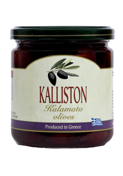 Authentic Greek black olives 400ml glass